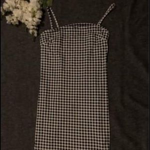 White/Black Gingham Dress